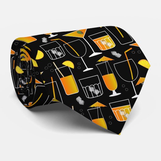 Mixologue bartender cocktail Cravate noir (Roulé)