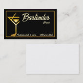Mixoloog bartender cocktail visitekaartjes (Voorkant / Achterkant)