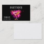 Mixoloog bartender cocktail visitekaartjes (Voorkant / Achterkant)