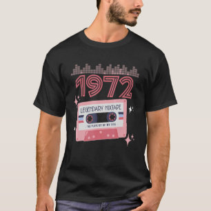 Mixtape Birthday 1972 Cassettebandje Retro T-shirt