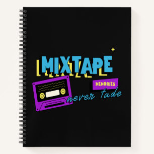Mixtape-herinneringen Retro-cassettes nostalgie Notitieboek