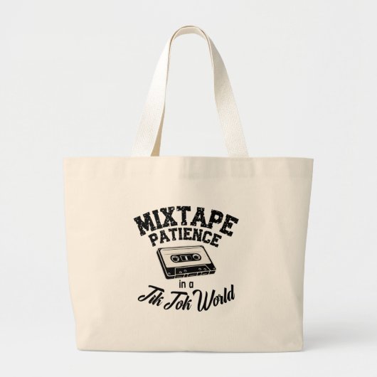 Mixtape Patience Canvas tas – Gen X Sass in een Ti (Voorkant)