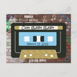 Mixtape van de retro 90| Hip Hop Boy Douche Uitnod Briefkaart
