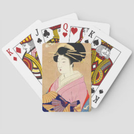 Miyagawa Shuntei Oiran japanese ukiyo-e art Pokerkaarten