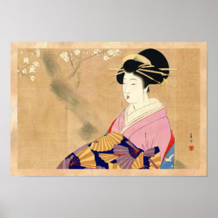 Miyagawa Shuntei Oiran Japanse ukiyo-e kunst Poster