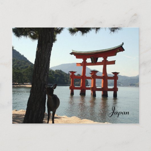 miyajima hert briefkaart (Voorkant)