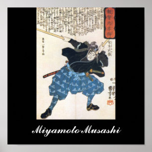 Miyamoto Musashi Painting c. jaren '1800 Poster
