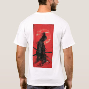 Miyamoto Musashi Vagabond Manga Stijl Rood T-shirt