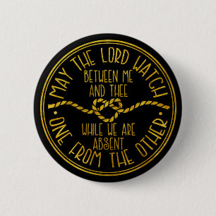 Mizpah Modern Rope Heart Zwart/Gouden Button
