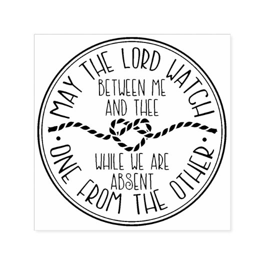 Mizpah | Moderne Touw Hartstempel Zelfinktende Stempel (Design)