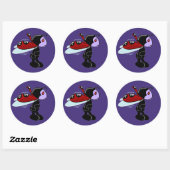 Mizz Ladybug Classic Round Sticker (Vel)