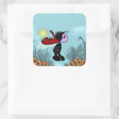 Mizz Ladybug Vierkante Sticker (Tas)
