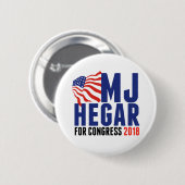 MJ Hegar voor het Congres 2018 Ronde Button 5,7 Cm (Voorkant /achterkant)