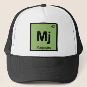 Mj - Marjoram Chemistry Periodic Table Symbol Trucker Pet
