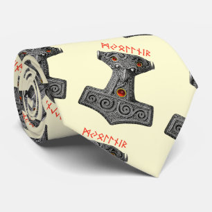 MJOLNIR Hammer van Thor Viking Mythology Ivory Stropdas