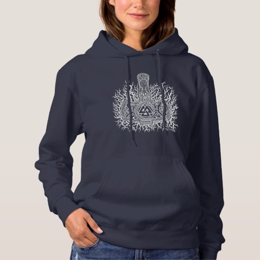 Mjolnir - Le Sweat - shirt à capuche de Valknut La (Devant)