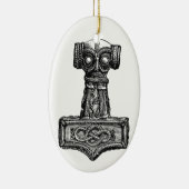 Mjolnir: Thor's Hammer Keramisch Ornament (Rechts)