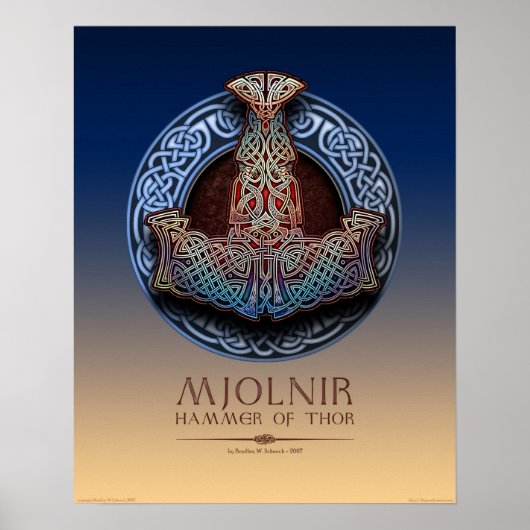 Mjolnir - Thor's Hammer Poster (16x20 inch) (Voorkant)