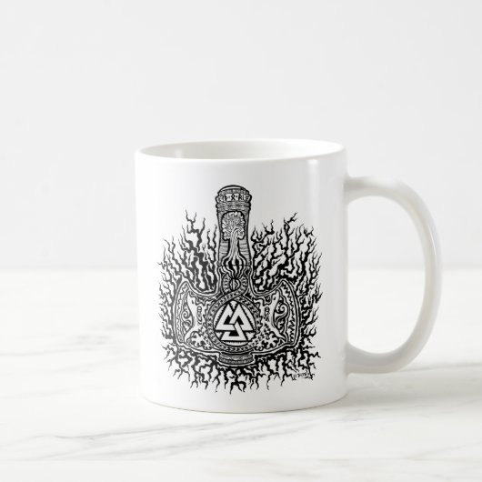Mjolnir - Valknut Coffee Mok (Rechts)