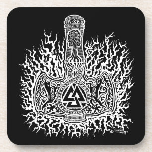 Mjolnir-Valknut Onderzetter Set van 6