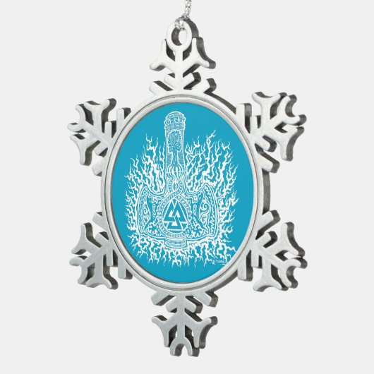 Mjolnir - Valknut Ornament (Rechts)