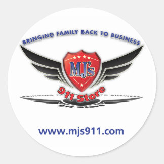 MJ's 911 Store's Logo Ronde Sticker