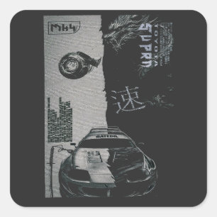 MK4 Auto Tuning Japan Vierkante Sticker