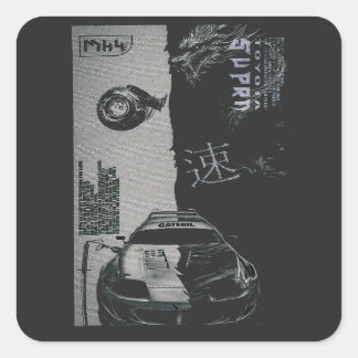 MK4 Auto Tuning Japan Vierkante Sticker