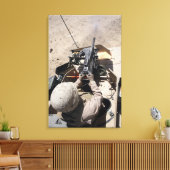 MK-19 automatische granaatwerper Canvas Afdruk (Insitu (Woonkamer))