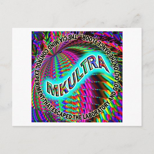 MKULTRA - ontsnapte uit het laboratorium... Briefkaart (Voorkant)