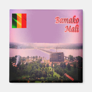ML003 MALI, Bamako Bridge, Afrika, Fridge Magneet