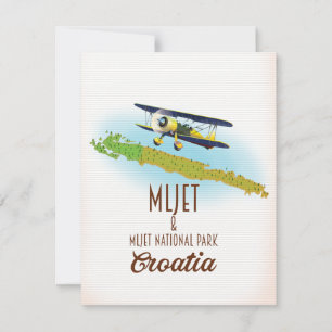 Mljet National Park Kroatië kaart