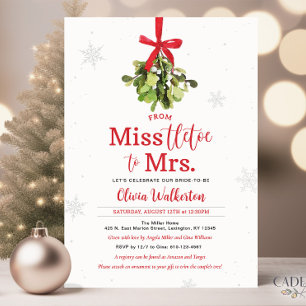Mlle à Mme Christmas Bridal Shower Invitation