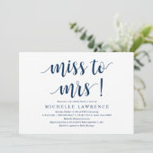 Mlle à Mme, Invitation de douche nuptiale moderne (Debout devant)