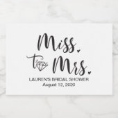 Mlle À Mme Mini Étiquette de bouteille de vin mous (Étiquettes simples)