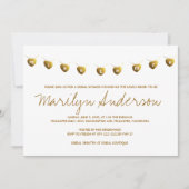 Mlle À Mme Modern Gold Fête des mariées Invitation (Devant)