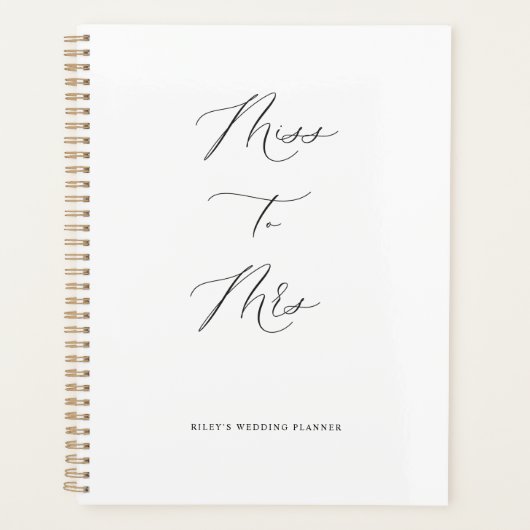 Mlle à Mme Wedding planner Calendrier Livre nuptia (Devant)