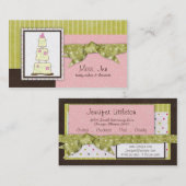 Mlle. Cartes de visite de Jen Cake (Devant / Derrière)