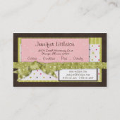 Mlle. Cartes de visite de Jen Cake (Dos)