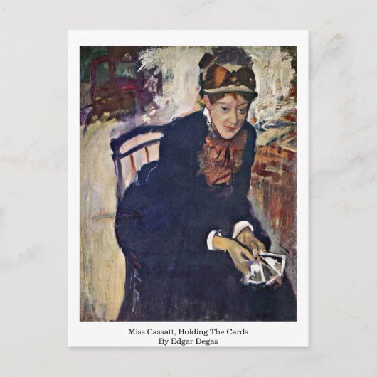 Mlle Cassatt, Tenant Les Cartes Par Edgar Degas (Devant)