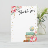 Mlle de fleurs de carte de remerciements à Mme (Debout devant)