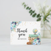 Mlle de fleurs de carte de remerciements à Mme (Debout devant)