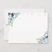 Mlle de fleurs de carte de remerciements à Mme (Dos)