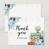 Mlle de fleurs de carte de remerciements à Mme (Devant / Derrière)