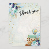 Mlle de fleurs de carte de remerciements à Mme (Devant / Derrière)