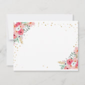 Mlle de fleurs de carte de remerciements à Mme (Dos)