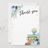 Mlle de fleurs de carte de remerciements à Mme