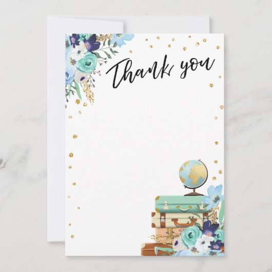 Mlle de fleurs de carte de remerciements à Mme (Devant)