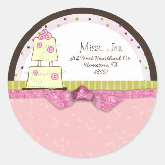 Mlle. Étiquettes de messagerie Jen Cake / Stickers