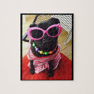 Mlle Harley Black Pug Puzzle